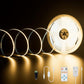 Hicolead COB LED Strip Kits 10M, Dimmable LED Strips with Power Supply and Remote Controller for Room Decoration