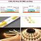 CCT COB LED Strip, Tunable White LED Strip Light , CRI 90+, 608 LEDs/M, DC24V, Dimmable 2700-6500K Dual White for Room Decoration（without Adaptor&Remote）